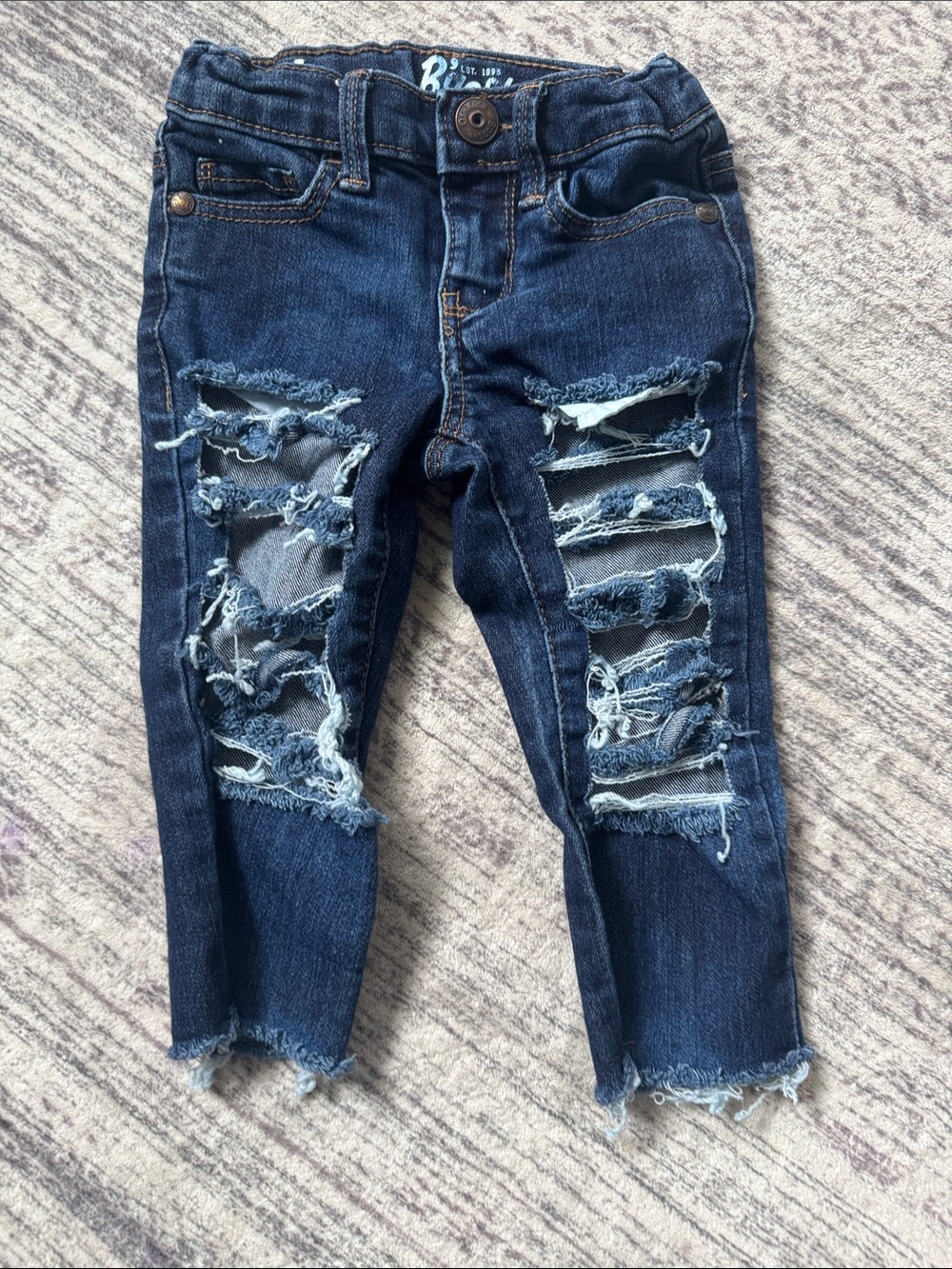 OshKosh B'gosh Dark Blue Distressed Ripped Jeans